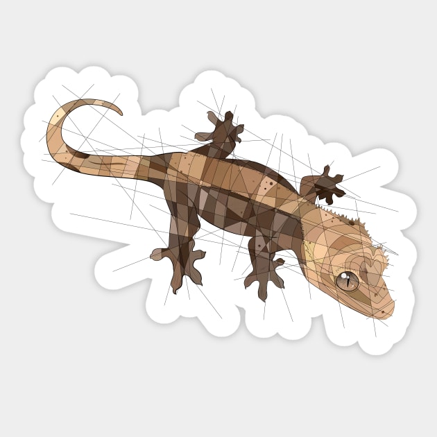 Crested Gecko Sticker by Blacklightco